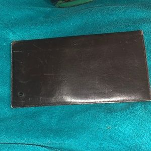 Hunting World brown soft leather vintage card holder bill holder wallet‎